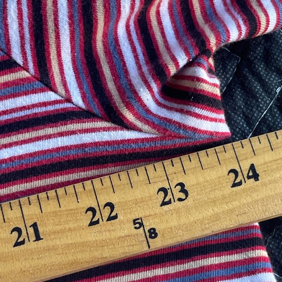 Crazy Horse Shirt Womens Size 2 Red Striped Short Sleeve - Picture 10 of 10